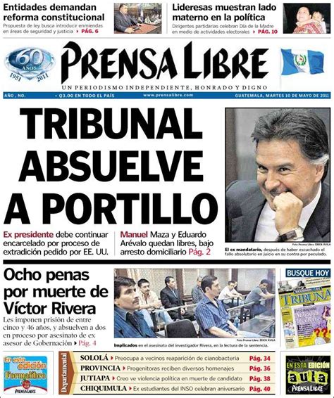 Periódico Prensa Libre Guatemala Periódicos De Guatemala Edición De