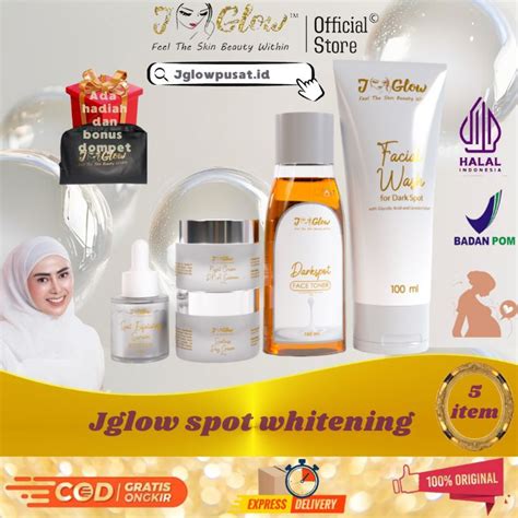 Jual Jglow Skincare Paket Flek Spot Exfoliating Serum Whitening