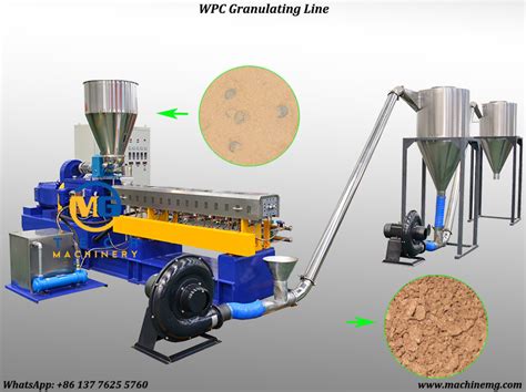 Efficient WPC Granulating Line Compounding Pelletizing Wood Plastic