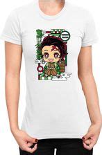 Chibi Tanjiro Koszulka Damska Demon Slayer Kimetsu No Yaiba Anime Manga