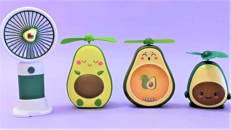 Mini Fan in Cute Avocado Shape - Rechargeable - Portable Handheld ...