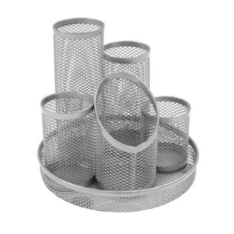 Silver Mesh Waste Bin OSCO Silver Wiremesh 30cm High Waste Bin