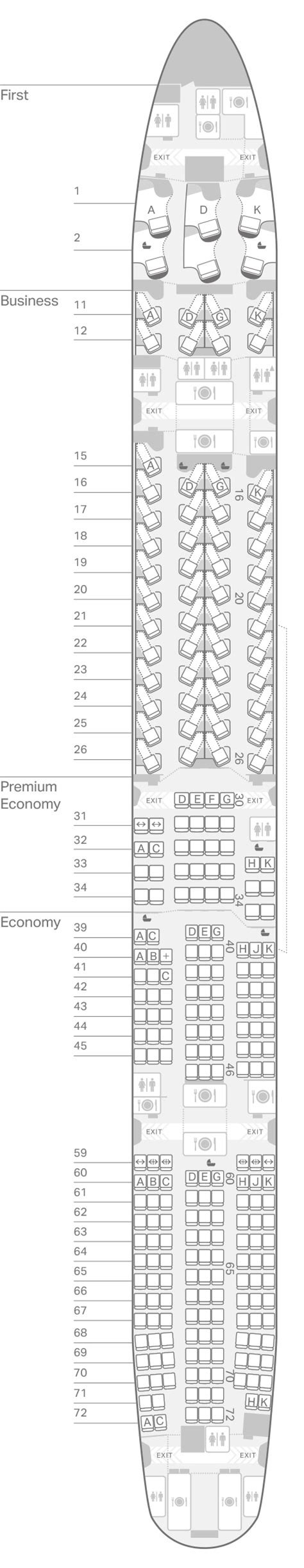 请问各位大佬国泰777商务舱怎么选座 国泰航空 FLYERT