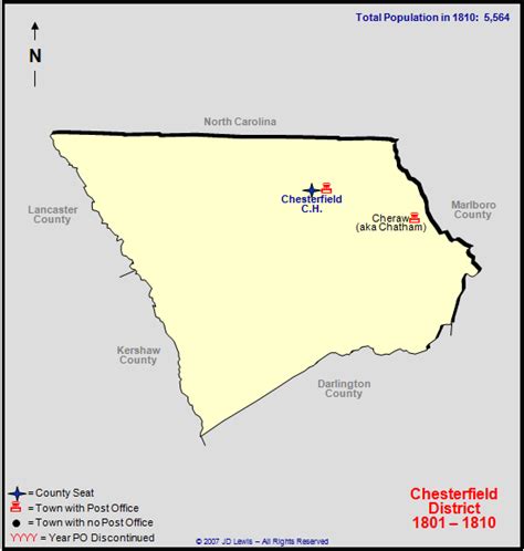 Chesterfield County, SC - 1801 to 1810