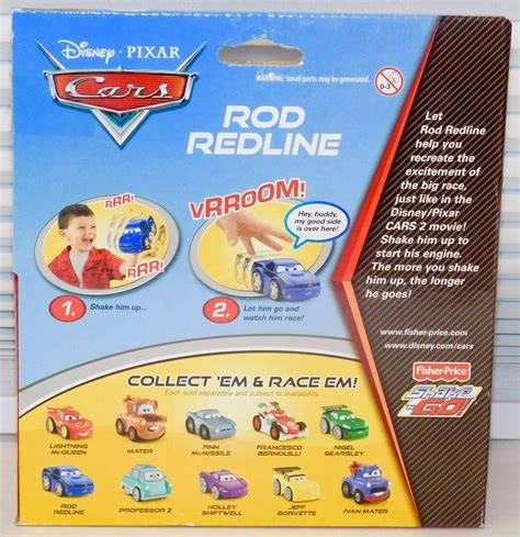 Very Rare Rod Redline Cars 2 Shake N Go Cars Disney Fisher Price