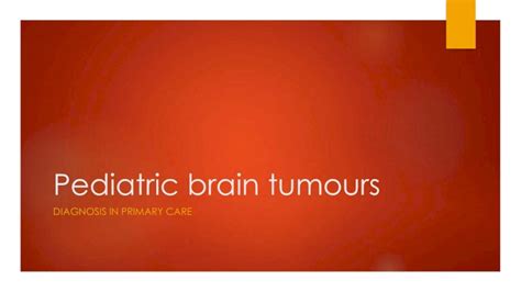 Pdf Pediatric Brain Tumours Neurosurgery Sydney · Most Brain