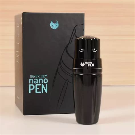 Nano Pen Rotativa Tattoo Electric Ink Preto Brilho Frete Gr Tis