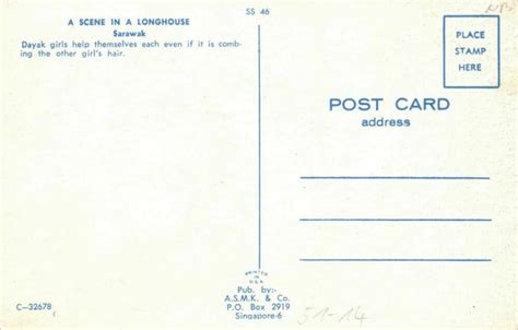 Malay Malaysia SARAWAK BORNEO Nude Dayak Women In Longhouse 1970s SS 46 Asia Middle East