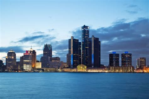 860+ Detroit Skyline Sunset Stock Photos, Pictures & Royalty-Free ...