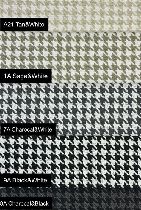 Woven Houndstooth Heavy Duty Upholstery Fabric In Black And White 55