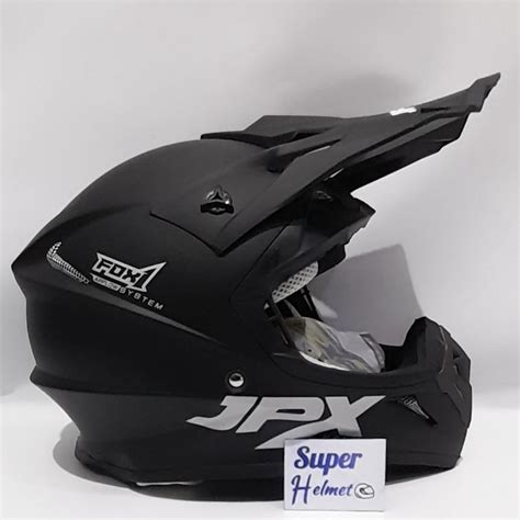 Jual Helm Jpx Cross Fox Solid Polos Black Doff Ongkir Kilo M L Xl