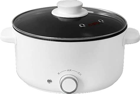 Electric Hot Pot 2L Portable Electric Skillet With Nonstick Coating Dual Power Control Multi
