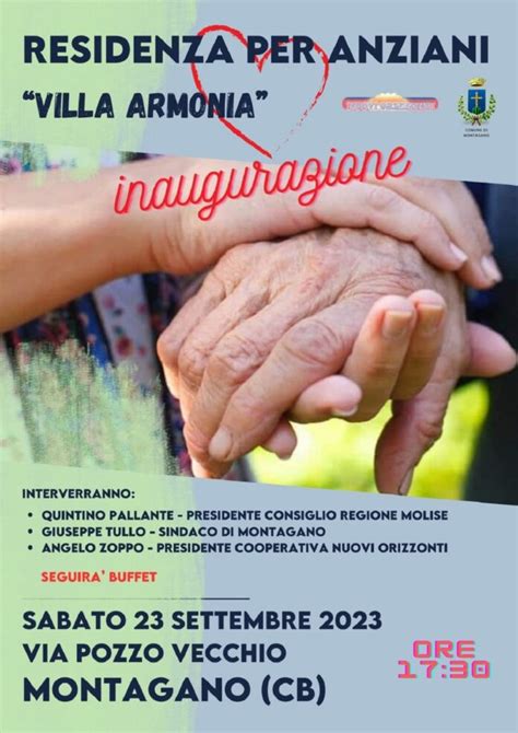 Montagano Si Inaugura La Residenza Per Anziani Villa Armonia