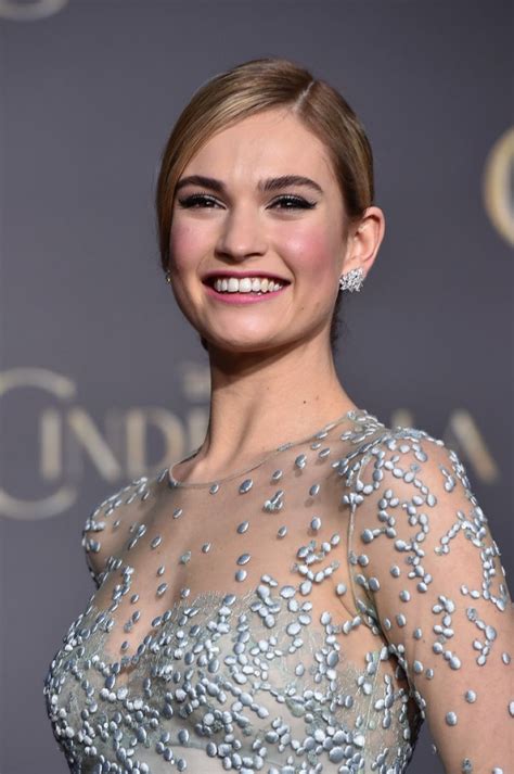 Lily James Disneys Cinderella Premiere In Hollywood • Celebmafia