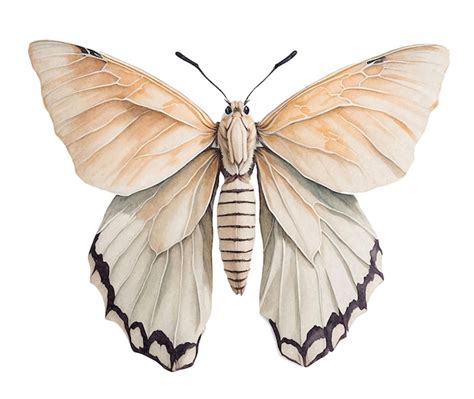 Papillon Aquarelle Dessin La Main Vecteur Premium