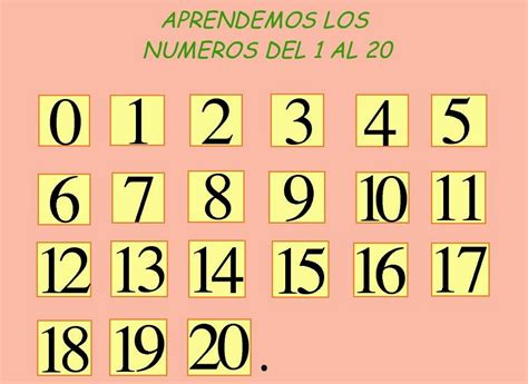 2 Numeros Del 1 Al 20 1f0