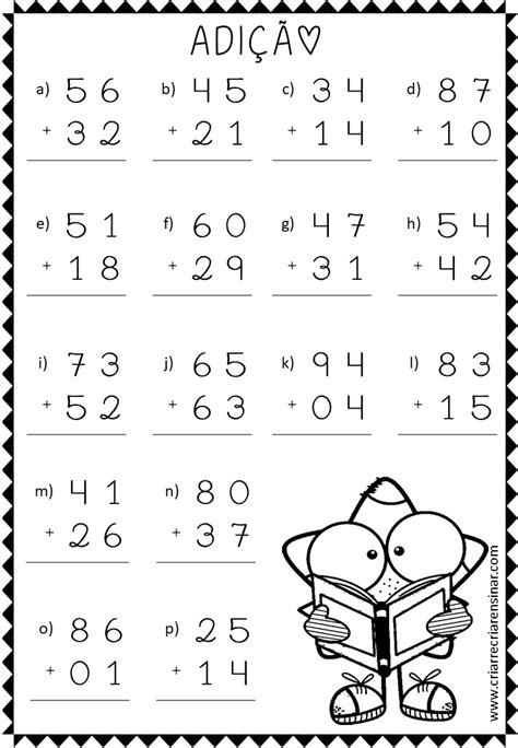 Adi O E Subtra O Folhinhas Para Imprimir Criar Recriar Ensinar
