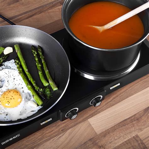 Buy Duronic Hot Plate HP2BK Table Top Cooking 2500W Black Steel Electric Double Hob With