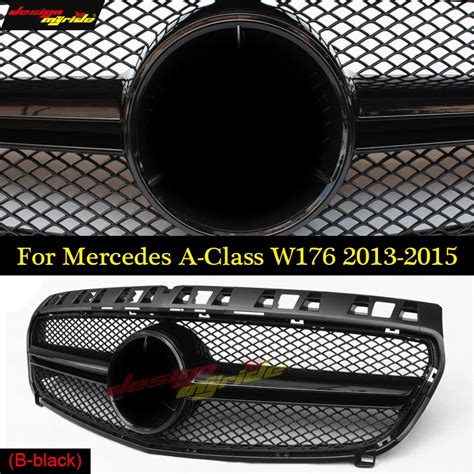 For Mercedes A Class W Sports Front Grille Grill Grills Abs Gloss