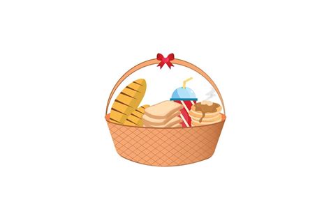 Vector bread on basket on a white background vector 23069954 Vector Art at Vecteezy