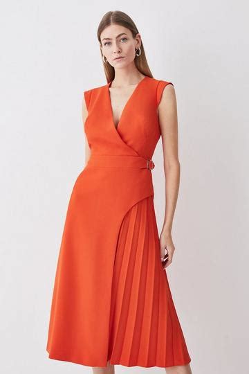 Orange Wedding Guest Dresses Orange Dresses For Wedding Guests Karen Millen Uk