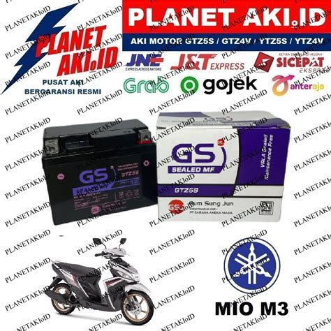 Jual Aki Motor Yamaha Mio M Aki Kering Accu Kering Mf Gtz S Shopee