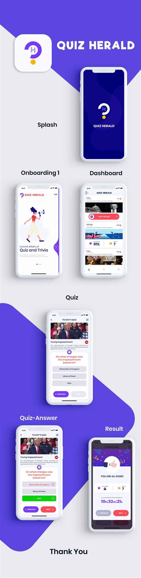 Mobile App Ui Design For A Quiz App Freelancer