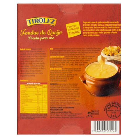 Fondue De Queijo Tirolez Caixa 400g Tateno Supermercado