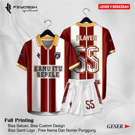 Jual Jersey Futsal Vintage Full Printing Bebas Custom Design Bisa