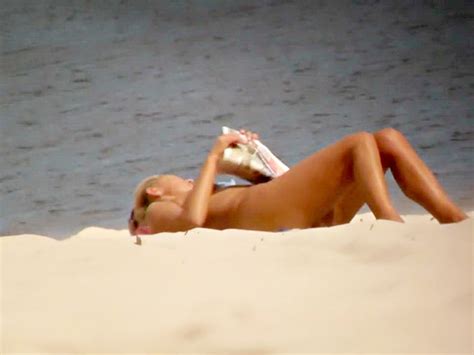 Nude Blonde With Newspaper Nude Titties Spied X Private Club