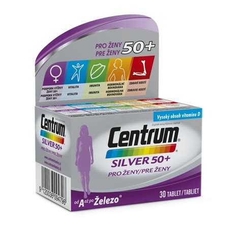 Centrum Az Multivitamín Silver 50 Pro ženy 30 Tablet Onlinelekarna Cz