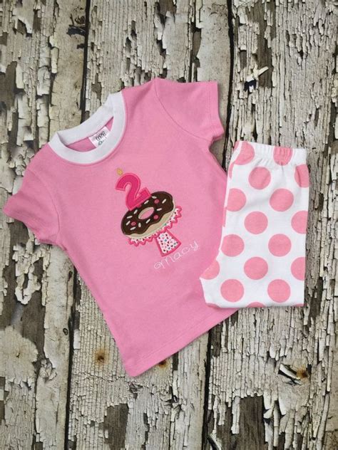 Donut Birthday Pajamas Personalized Breakfast Pajamas Etsy Pajama