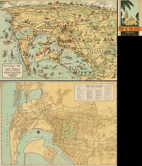 Recreational Map Of San Diego City And County Compiled And Copyrighted