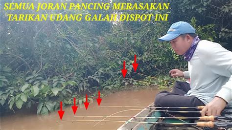 Langka Nemu Spot Yang Banyak Dihuni Udang Galahnya Mancing Udang