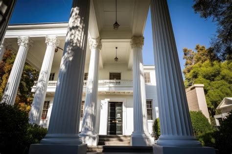 Premium AI Image | Low angle shot of greek revival columns