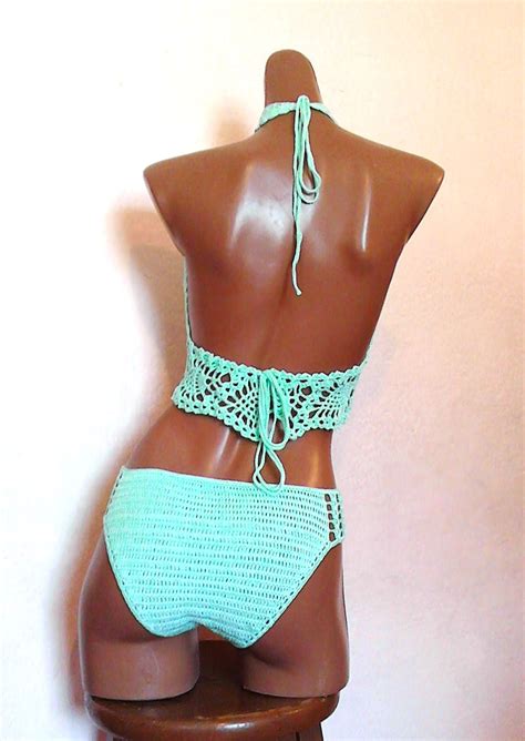 Corola S Artesanales BIKINI TOP LARGO VERDE AGUA