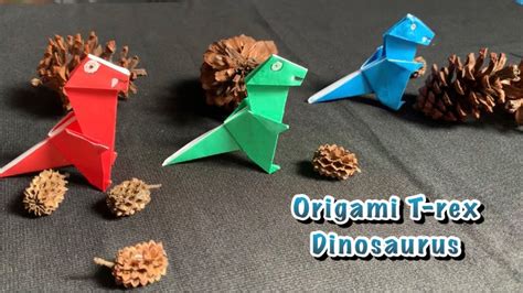 Origami T Rex How To Make Origami T Rex Dinosaurus Youtube