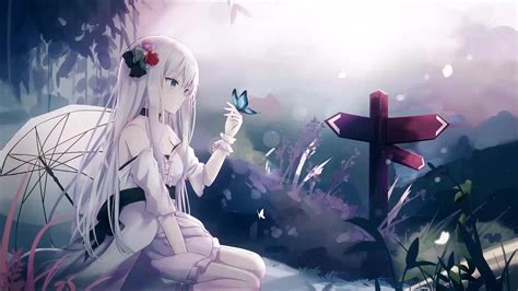 Anime Girl Butterfly Live Wallpaper - WallpaperWaifu