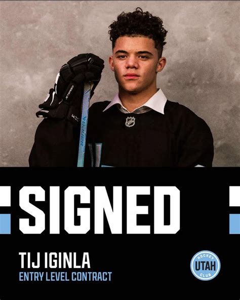 Tij Iginla Jerome Iginla S Son Signs Nhl Contract With The Utah