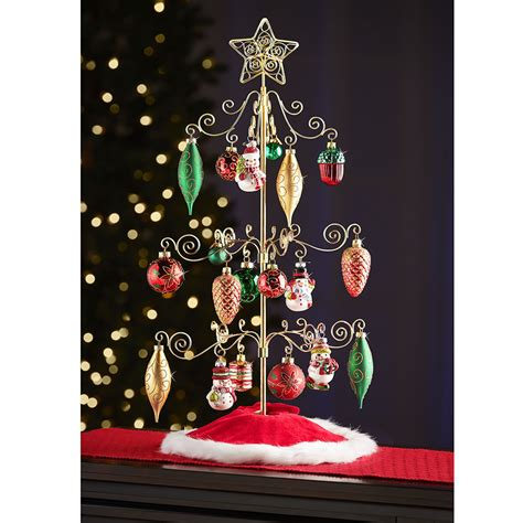 The Tabletop Rotating Ornament Display Tree - Hammacher Schlemmer