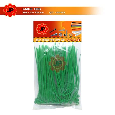 Jual KABEL TIES 2 5 X 100 MM HIJAU PENGIKAT KABEL TIS CABLE TIE 100