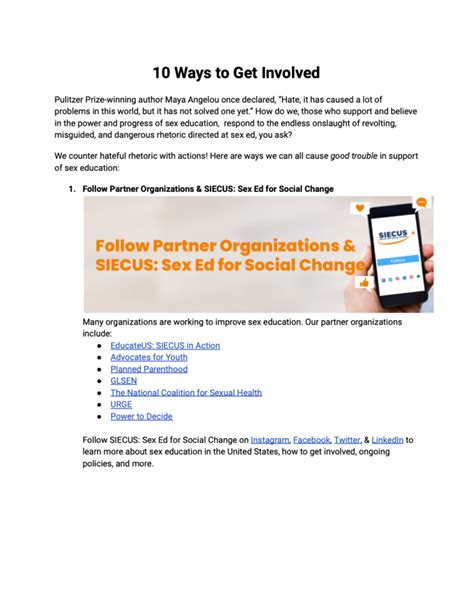 Siecus Sex Ed For Social Change
