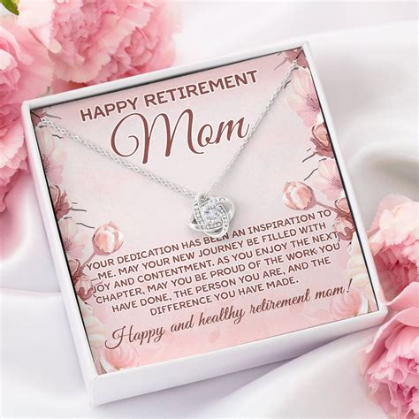 Happy Retirement Mom Necklace Happy Retirement Party Love Knot For R