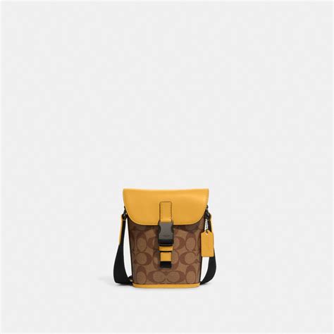 Coach® Outlet Track Small Flap Crossbody In Signature Canvas