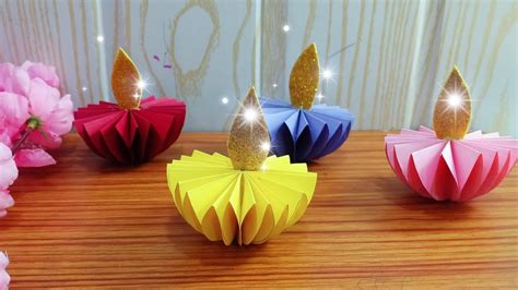 Diy Paper Diya Making Diya Making With Paper Diwali Decoration