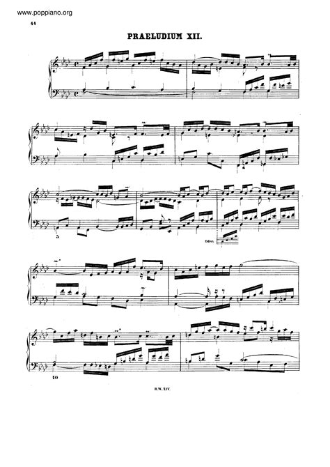 Bach Prelude And Fugue No F Minor Bwv Sheet Music Pdf Free