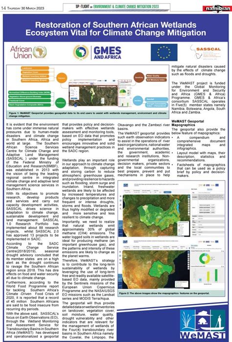 Newspaper Insert Restoration Of Southern African Wetlands Ecosystem