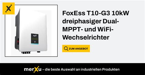 Foxess T G Kw Dreiphasiger Dual Mppt Und Wifi Wechselrichter Merxu