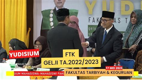 Yudisium Fakultas Tarbiyah Dan Keguruan Uin Ar Raniry Gelombang Ii