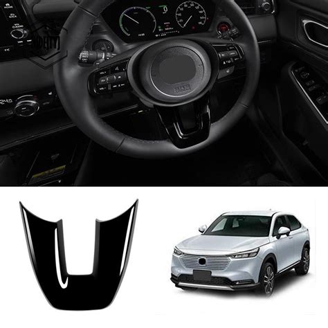 Car Glossy Black V Style Steering Wheel Panel Cover Trim Decoration